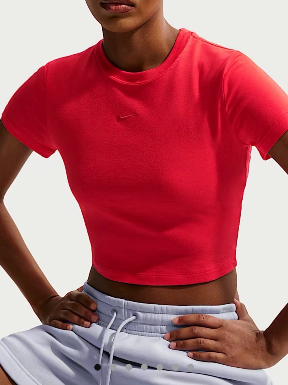 Nike Red Women's Cropped Crew Tee